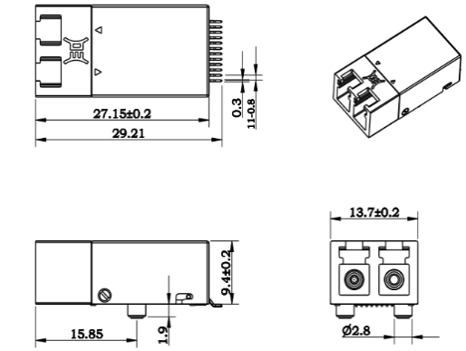 usot 12pin 封装尺寸图